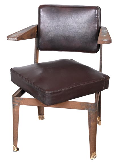 Fauteuil de PROUVÉ Jean, à prouver qu’il est de Prouvé-3