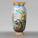 André-Fernand THESMAR et Ferdinand BARBEDIENNE, rare et grand vase japonisant 