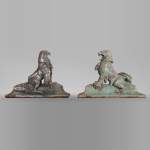 Emmanuel FREMIET (1824-1910) et Emile MÜLLER ET CIE L'Aigle et le lézard, tuiles faîtières d'après les sculptures du Château de Pierrefonds