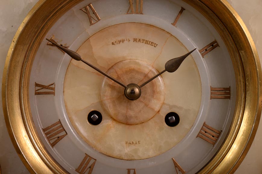 Émile Louis PICAULT (sculpteur), Alphonse Mathieu Paris (horloger) « Aurore et Crépuscule », Monumentale horloge d’exposition dans l’esprit des décors de l’hôtel Païva à Paris-12