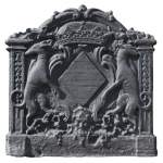 Belle plaque de cheminée ancienne aux armes de Pénancoët de Kéroualle