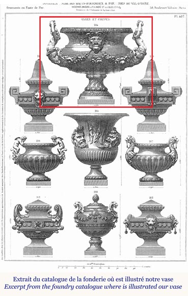 Fonderie Ducel, Grand vase aux sirènes, deuxième moitié du XIXe siècle-1