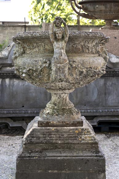 Fonderie Ducel, Grand vase aux sirènes, deuxième moitié du XIXe siècle-4