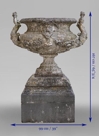 Fonderie Ducel, Grand vase aux sirènes, deuxième moitié du XIXe siècle-8