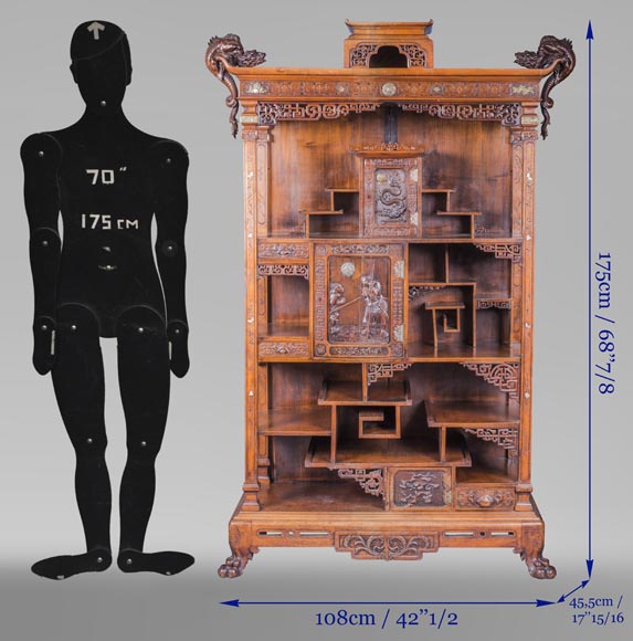 Meuble à étagères d'inspiration extrême-orientale-14