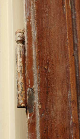Porte en bois double face XVIIIe avec ferronerie du XIXe-4