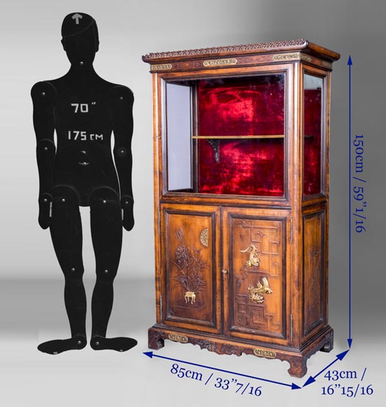 Meuble vitrine à décor extrême-oriental dans le goût de Gabriel Viardot (1830-1906)-8