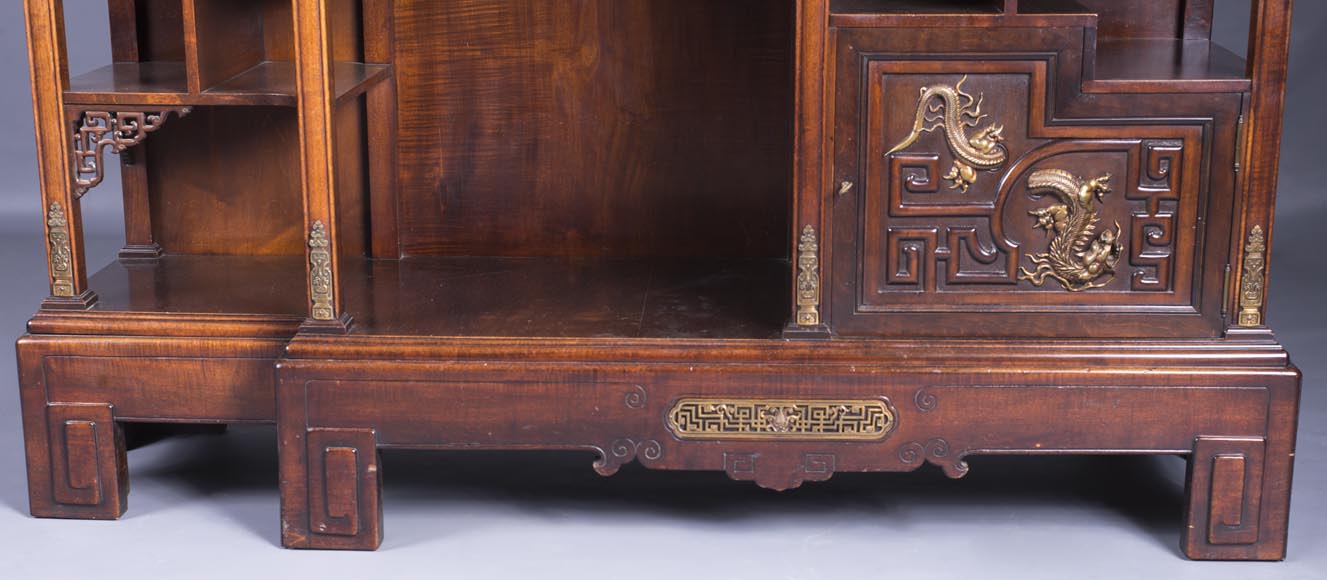 Gabriel VIARDOT (1830-1906) - Grand cabinet au chien de Fô-3