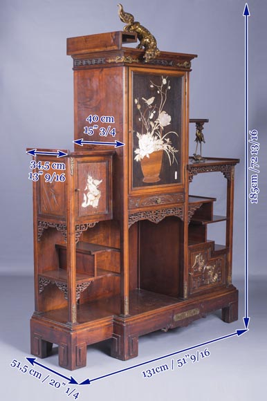 Gabriel VIARDOT (1830-1906) - Grand cabinet au chien de Fô-14