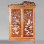 Gabriel VIARDOT (1830-1906) (attribué à) - Importante armoire japonisante aux grands panneaux de marqueterie