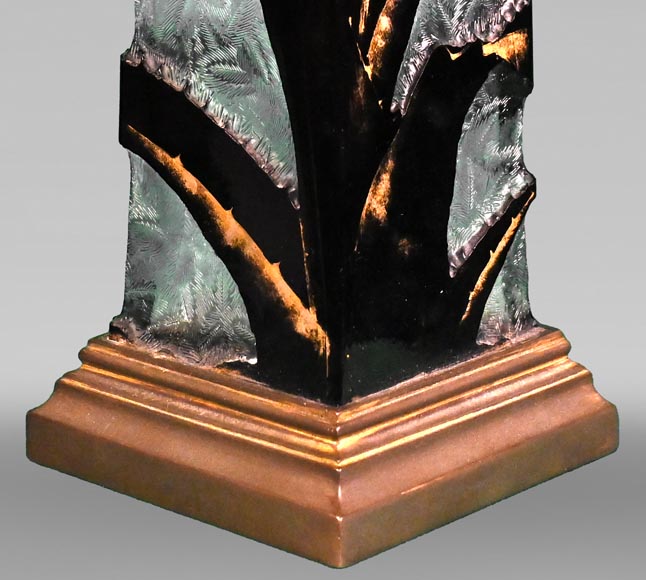 BACCARAT, Paire de vases aux chardons, vers 1890-4