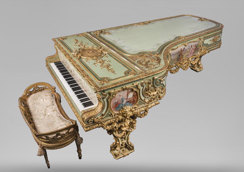 Steinway & Sons – Th. Kammerer (Cuel & cie), Piano à queue de concert (pièce unique) ayant appartenu à Cornelius Vanderbilt II-0