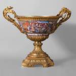 Coupe en porcelaine de Canton avec très belle monture en bronze doré, XIXe siècle
