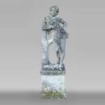 Hercule enfant, statue de jardin en pierre