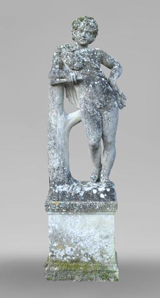 Hercule enfant, statue de jardin en pierre-0
