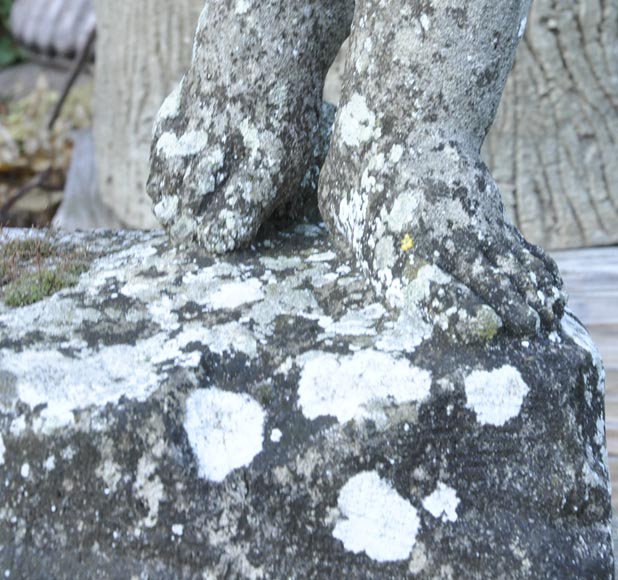 Hercule enfant, statue de jardin en pierre-3