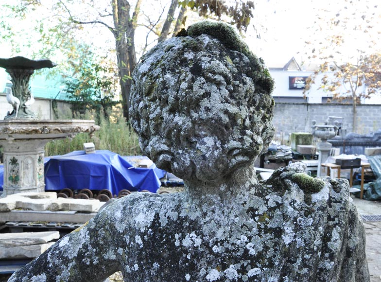 Hercule enfant, statue de jardin en pierre-8