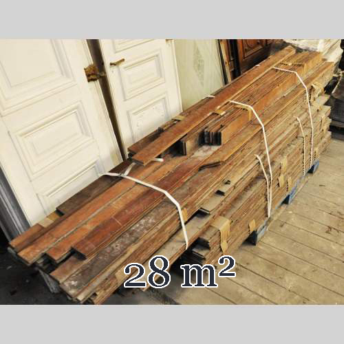Parquet linéaire en acajou du XIXe siècle