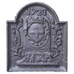 Plaque de cheminée aux armoiries de Paul-Jules de La Porte-Mazarin datée 1728