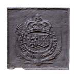 Plaque de cheminée du XVIIIe aux Armes de France et de Navarre