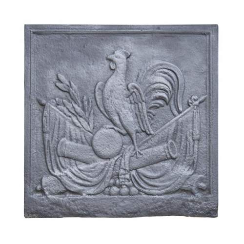 Plaque de cheminée moderne au coq gaulois