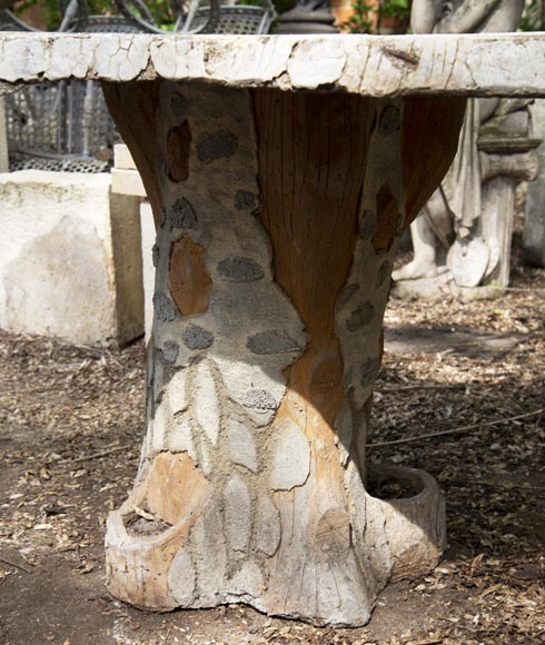 Table de jardin en ciment de style Rocaille-5