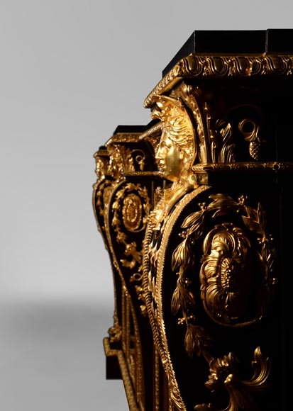 Alexandre BELLANGÉ - Importante enfilade en placage d'ébène et bronze doré provenant du Château de Dampierre-7
