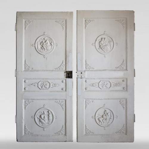 Paire de portes simples de style Empire