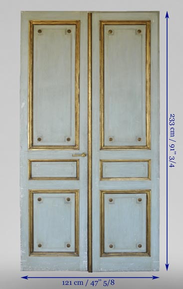 Paire de double porte de style Louis XVI-12