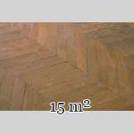 Lot de 15 m² de parquet ancien Point de Hongrie en chêne