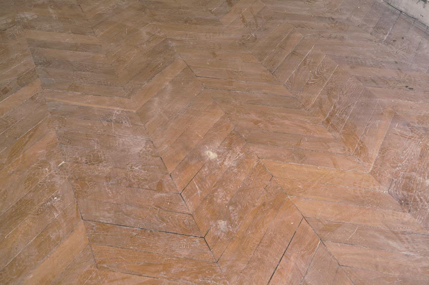 Lot de 15 m² de parquet ancien Point de Hongrie en chêne-2