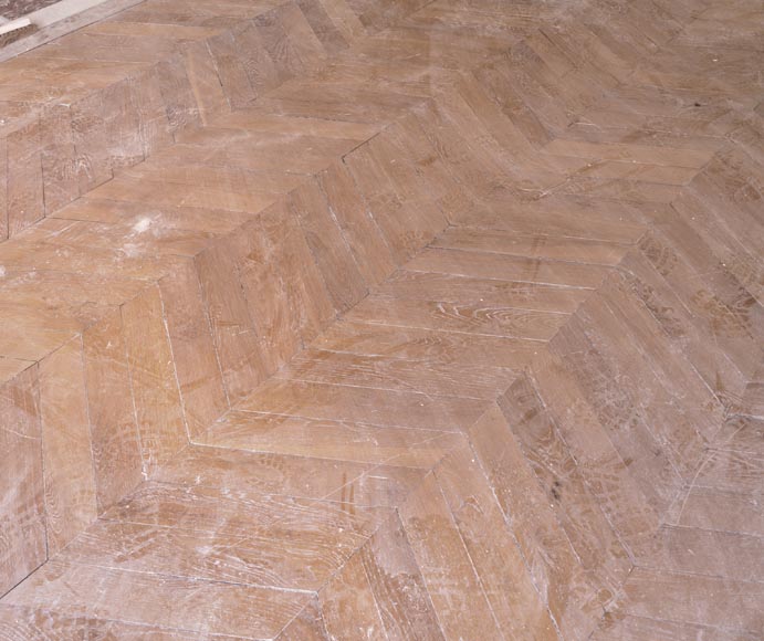 Lot de 15 m² de parquet ancien Point de Hongrie en chêne-3