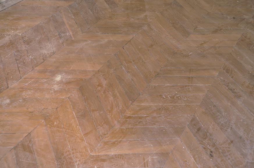 Lot de 15 m² de parquet ancien Point de Hongrie en chêne-4