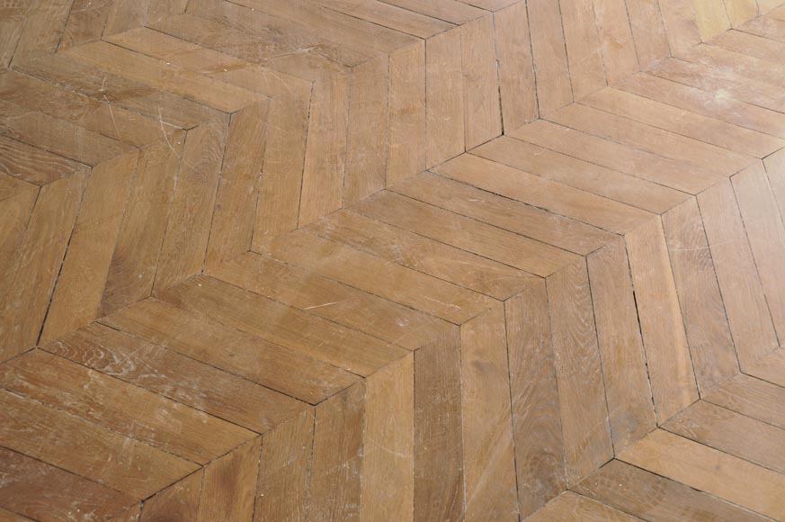 Lot de 15 m² de parquet ancien Point de Hongrie en chêne-7