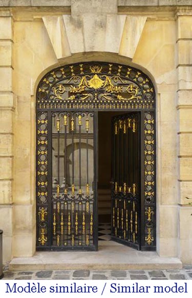 Ensemble de six portes modernes en fonte dans le style des portails XVIIIe-15