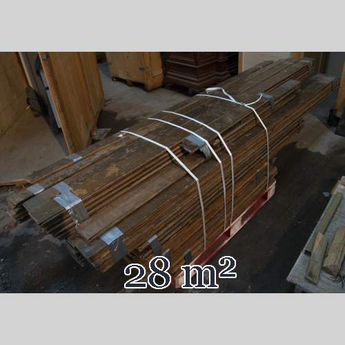 Lot d'environ 28 m2 de parquet linéaire en chêne