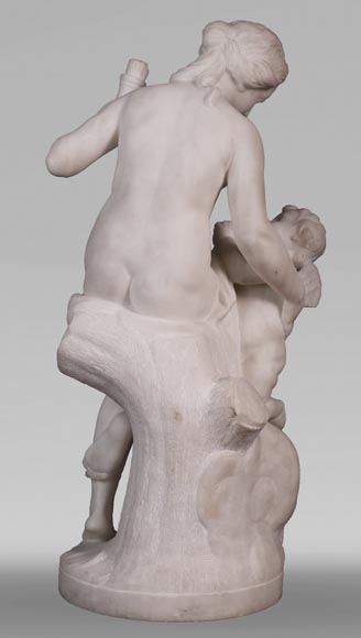 Etienne Maurice FALCONET (d'après) - Vénus retirant le carquois de Cupidon, en marbre de Carrare-8