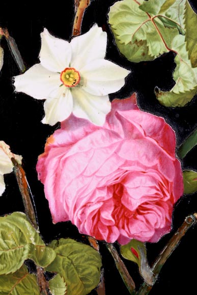 Julien-Nicolas RIVART, deux panneaux de marqueterie de porcelaine sur bois-3