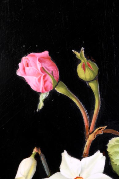 Julien-Nicolas RIVART, deux panneaux de marqueterie de porcelaine sur bois-4