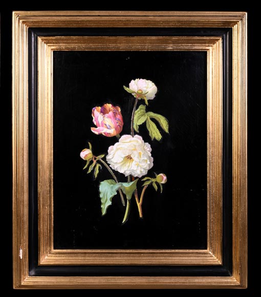 Julien-Nicolas RIVART, deux panneaux de marqueterie de porcelaine sur bois-6