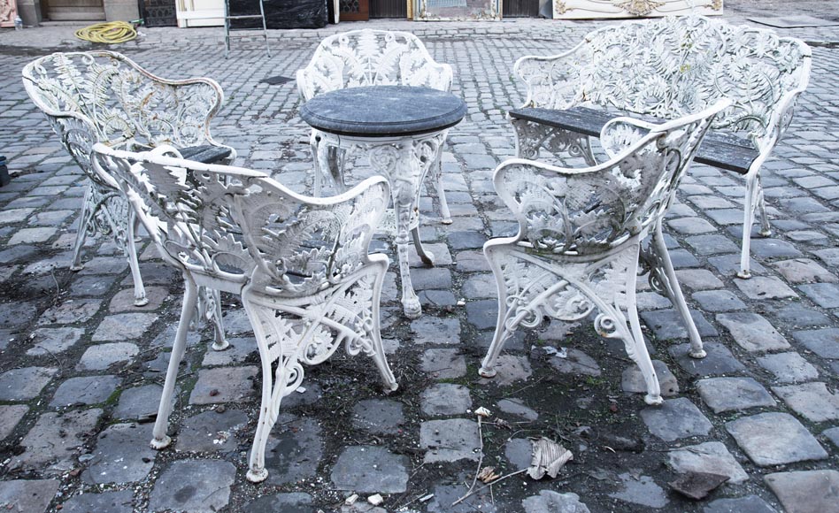 fils Le plus grand Peu salon de jardin en metal ancien éperon abcès Femme