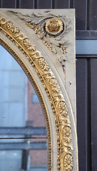 Grand trumeau ancien de style Louis XVI à décor de rubans noués et fleurs-3
