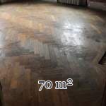 Lot de 70m² de parquet à baton rompu ancien en chêne