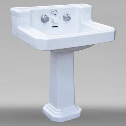 Lavabo sur colonne en faïence de marque Standard