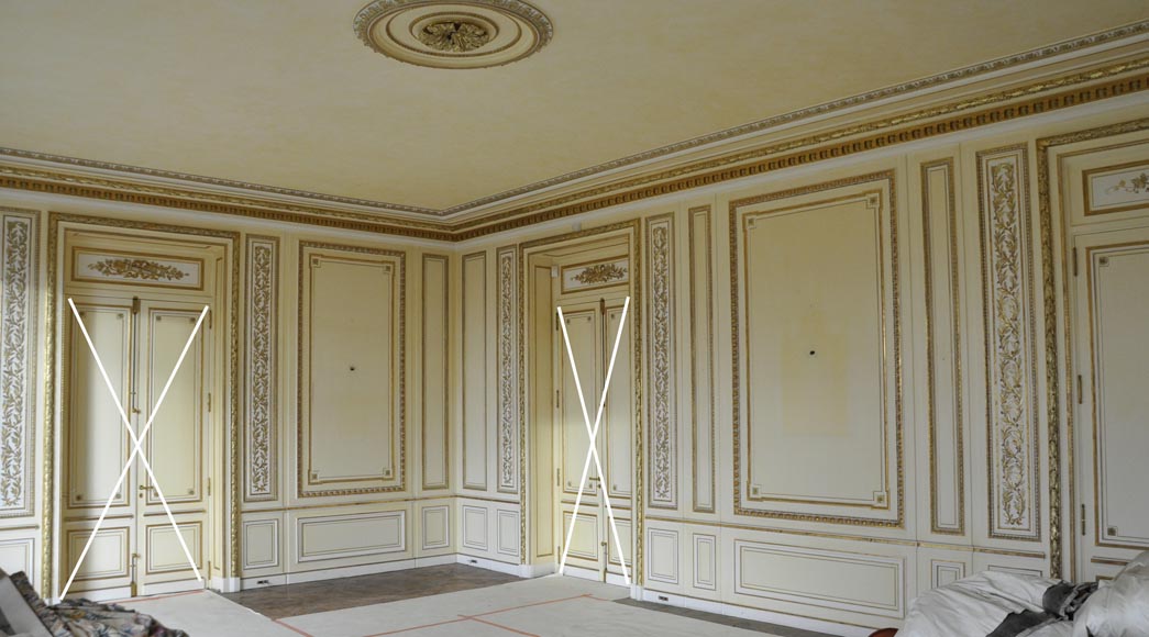 Importante boiserie de style Louis XVI, fin du XXe siècle-0