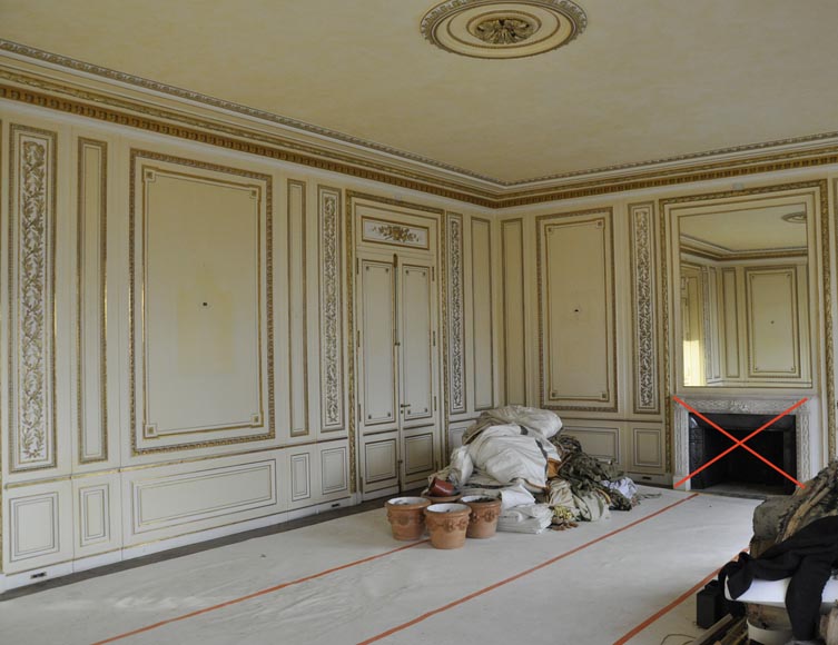 Importante boiserie de style Louis XVI, fin du XXe siècle-3