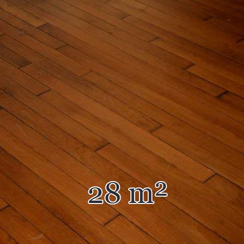 Lot de 28 m² de parquet linéaire en chêne