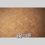 Lot de 55 m2 de parquet ancien en chêne