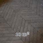 Lot de 10 m² de parquet ancien Point de Hongrie en chêne