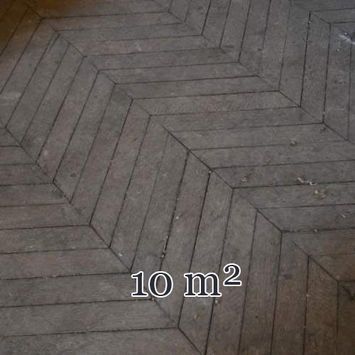 Lot de 10 m² de parquet ancien Point de Hongrie en chêne